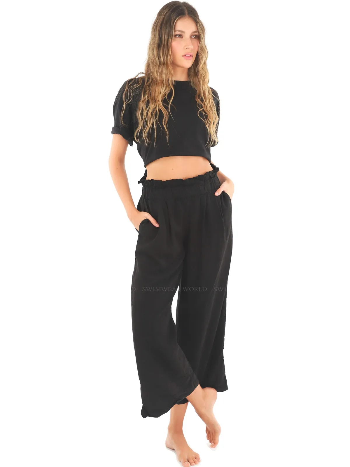 Black Sur Bay Pants ::RET