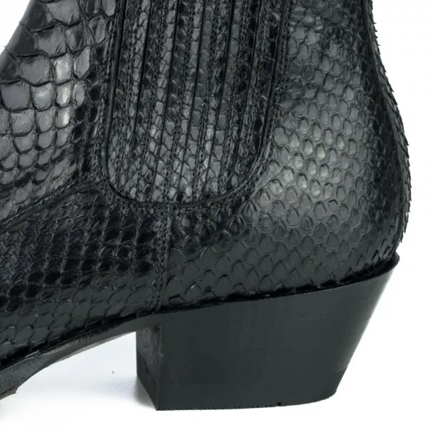 Black Urban and Exotic Handmade Women's Boots or Ankle Boots 2496