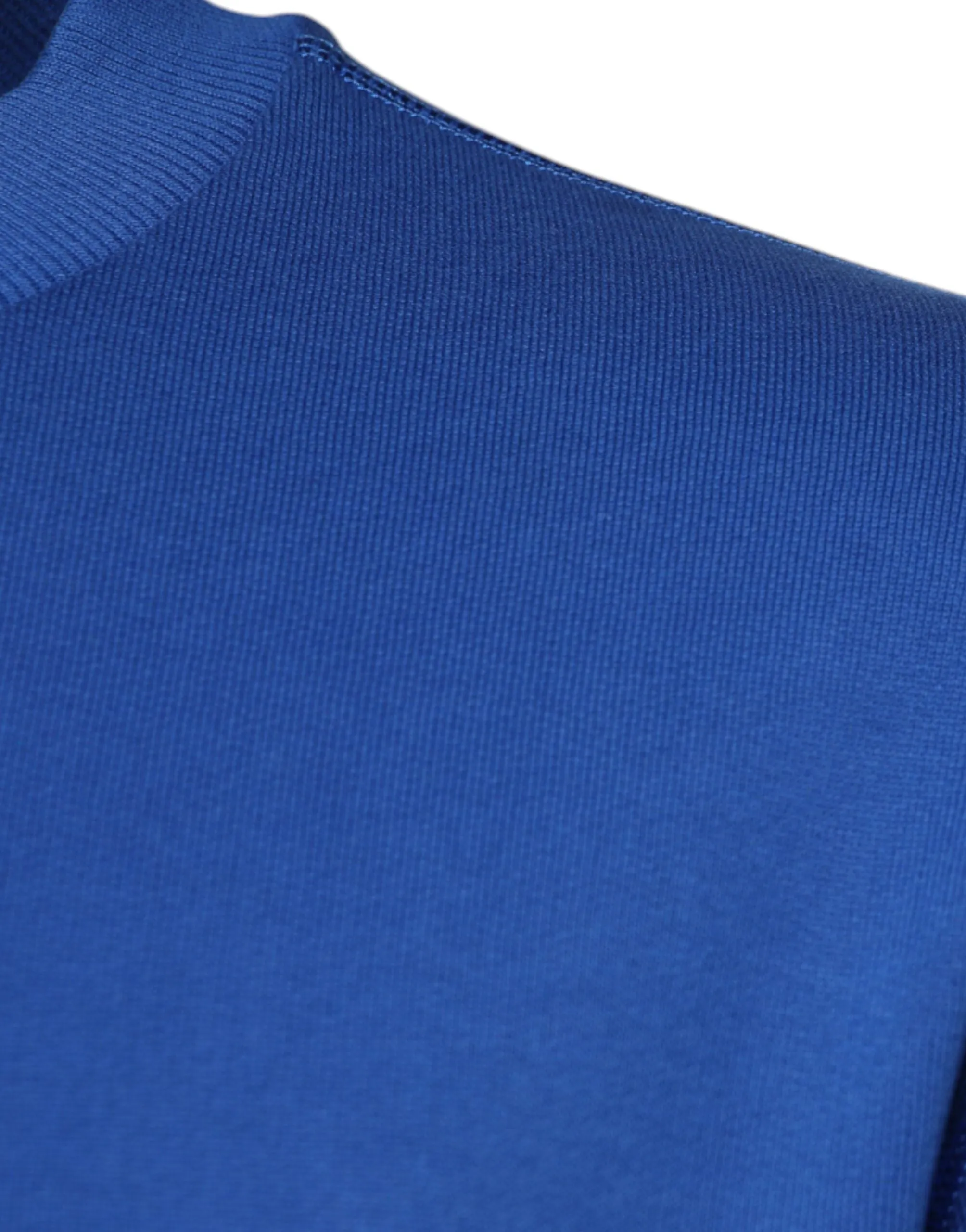 Blue Logo Plaque Crew Neck Pullover Sweater