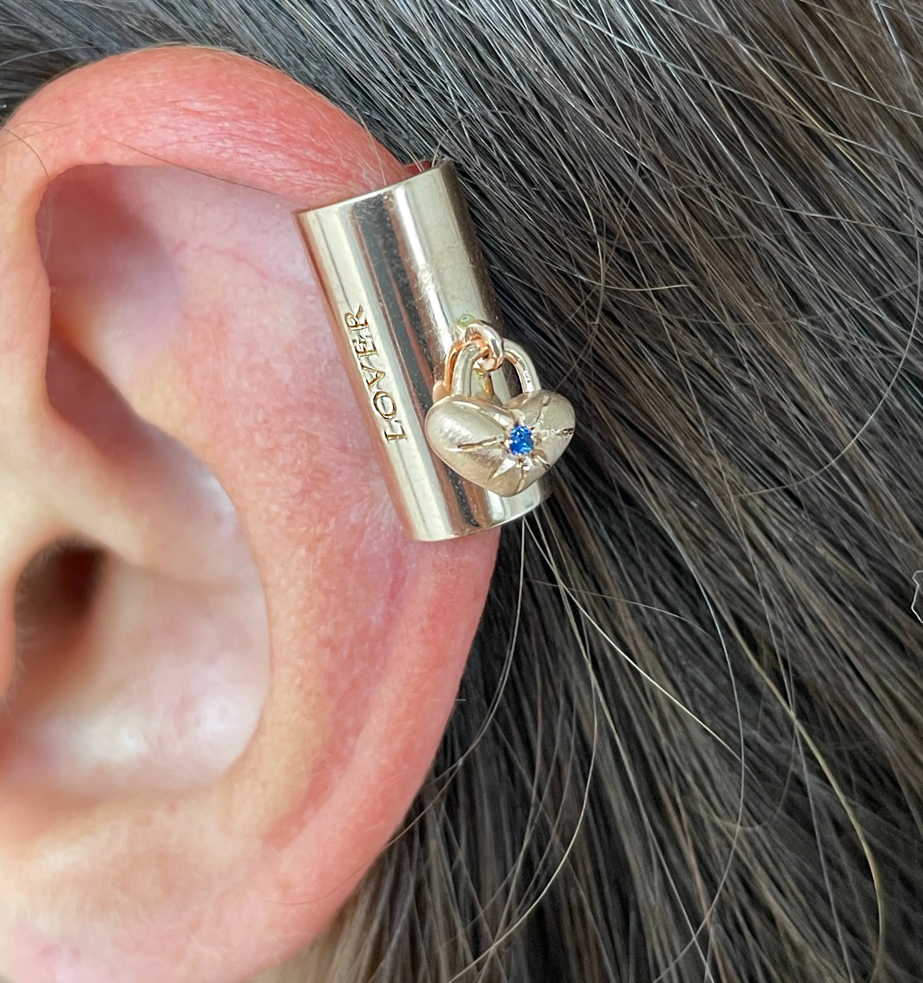 Blue Sapphire Ear Cuff
