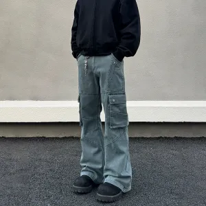 Blue Straight-leg Jeans