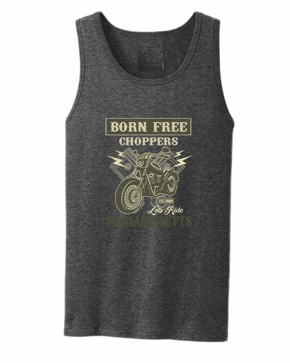 Born free choppers let's ride tank top