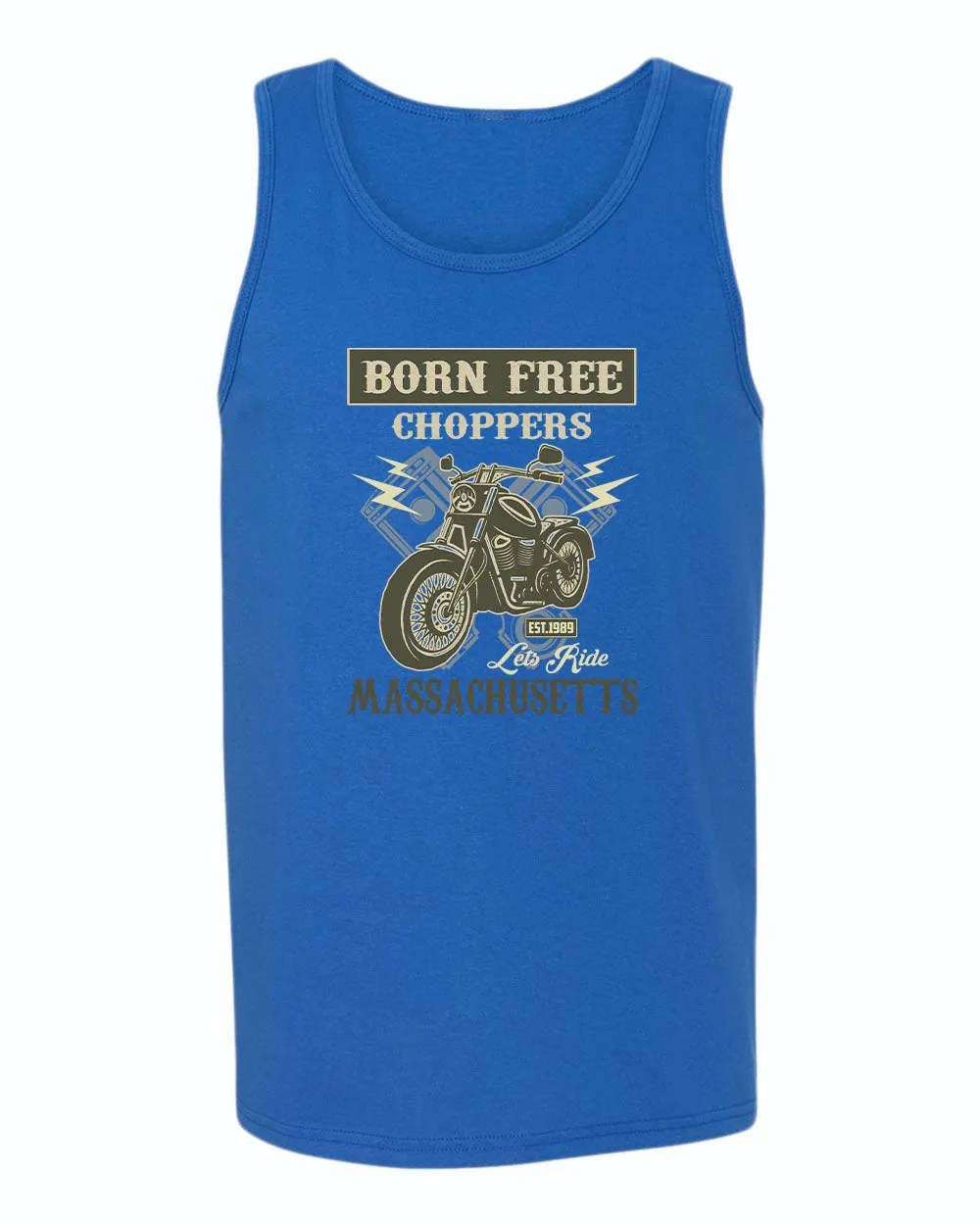 Born free choppers let's ride tank top