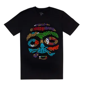 BORNO MAIDUGURI WARRIOR MASK WITH BLACK EYES (UNISEX SHORT SLEEVE T-SHIRT)