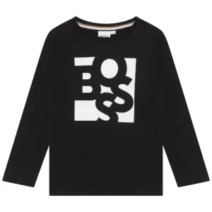 BOSS Fitted Cotton T-Shirt - Black
