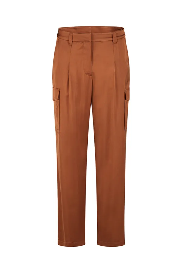 BROWN STRAIGHT CARGO TROUSERS