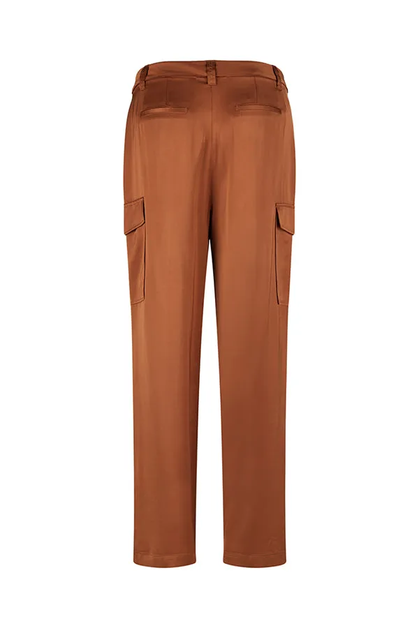 BROWN STRAIGHT CARGO TROUSERS