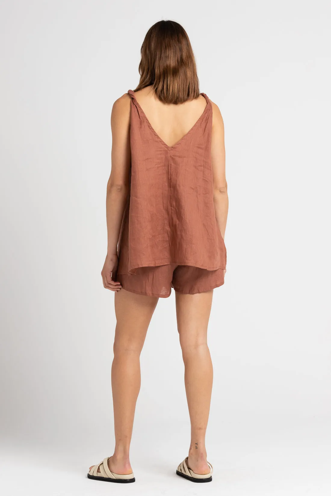 Burns Twisted Strap Top Clay
