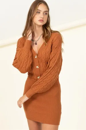 Cable-Knit Mini Dress