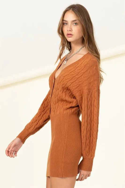 Cable-Knit Mini Dress