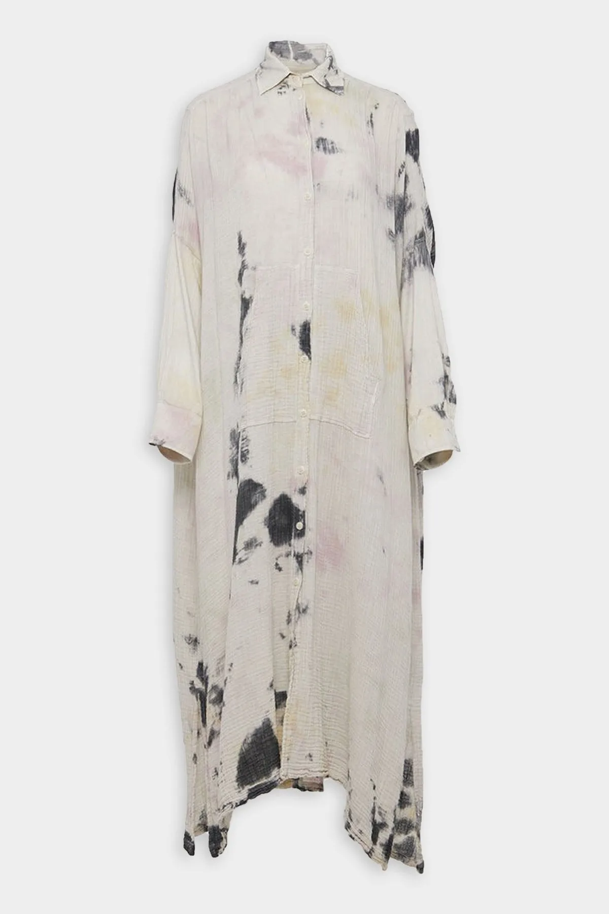 Caftan Shirt in Pastel Black