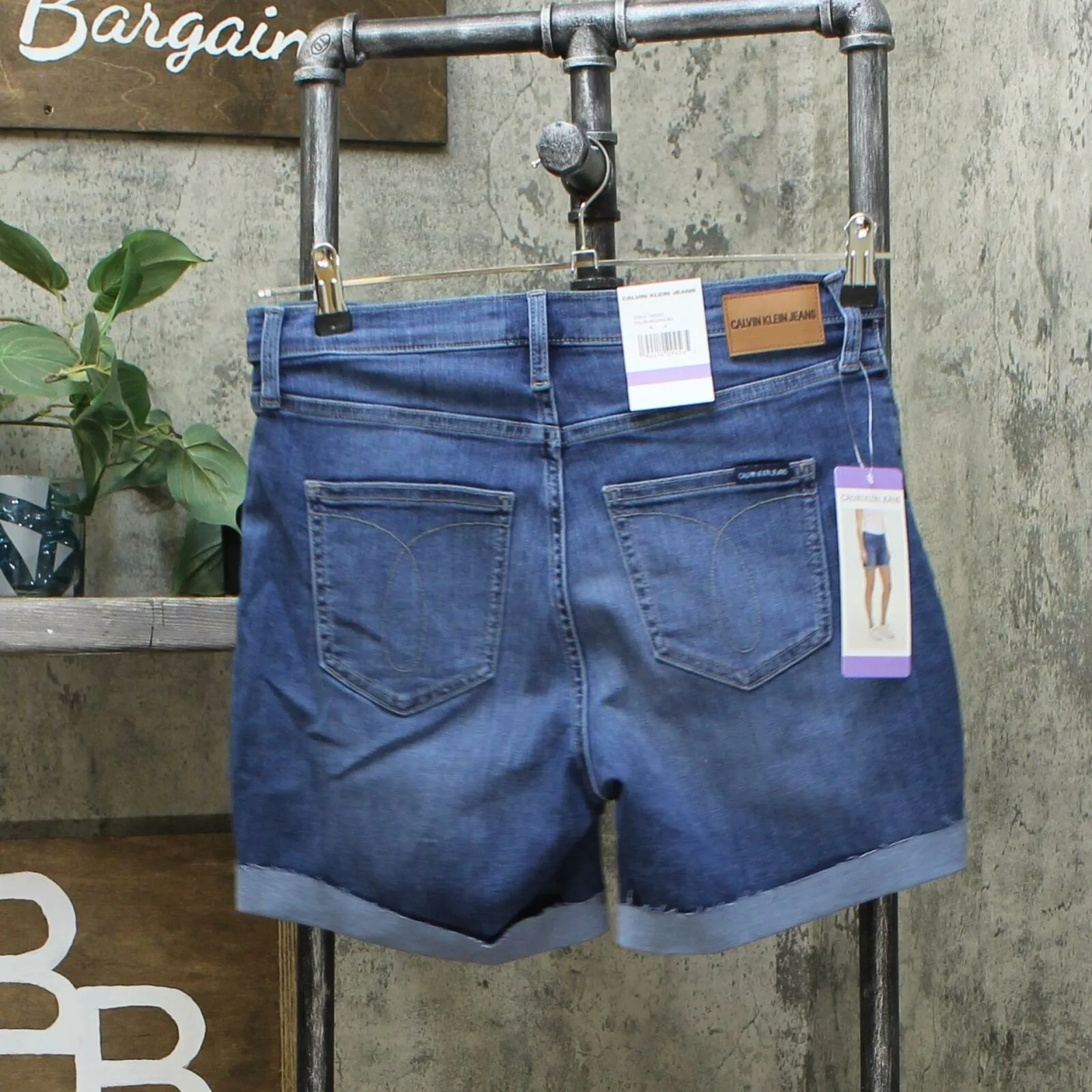 Calvin Klein Jeans Women's Stretch Denim Roll Cuff Jean Shorts