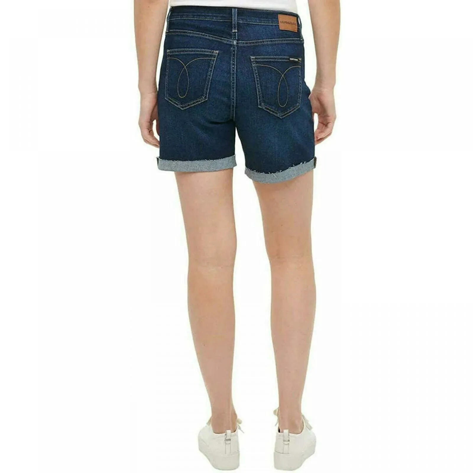 Calvin Klein Jeans Women's Stretch Denim Roll Cuff Jean Shorts