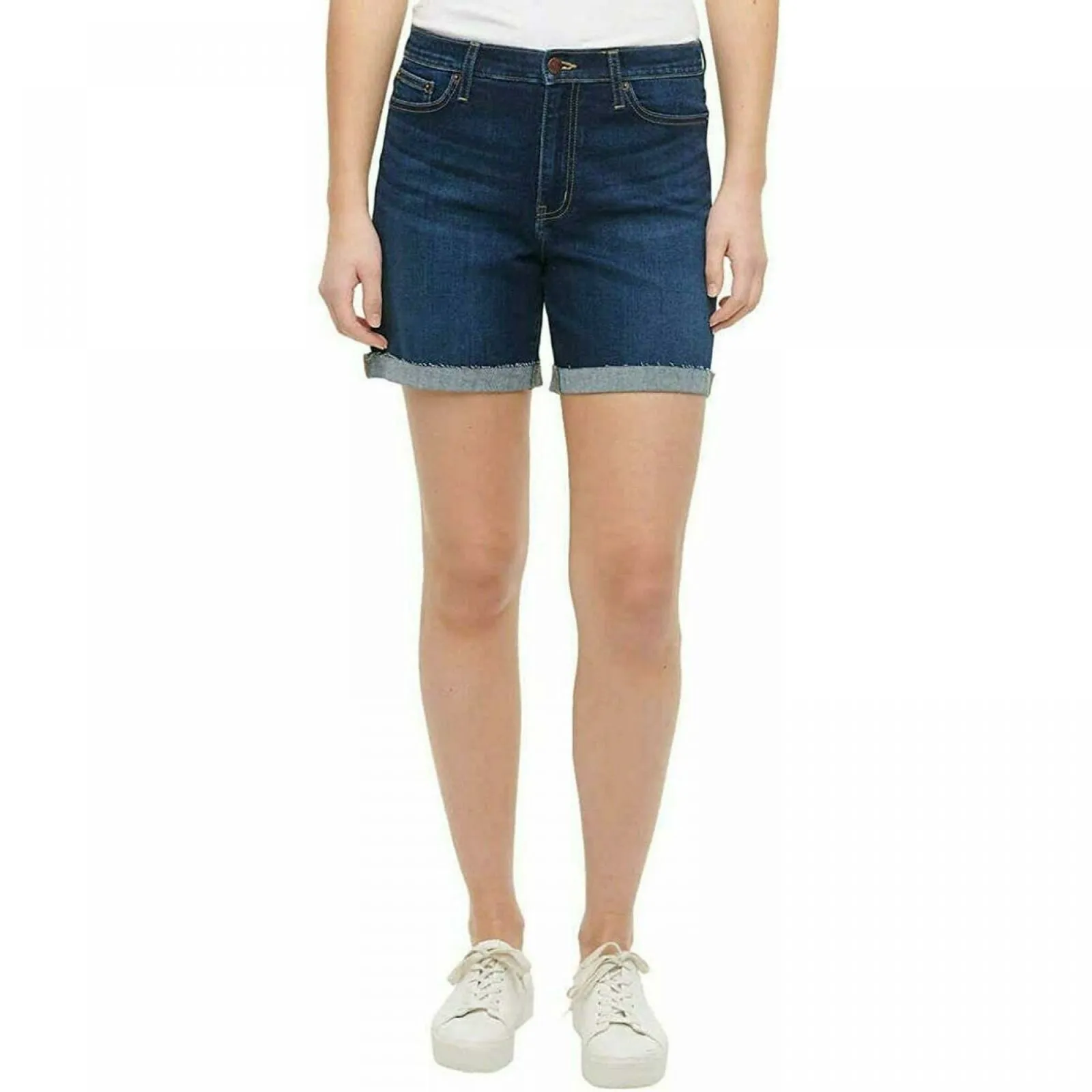 Calvin Klein Jeans Women's Stretch Denim Roll Cuff Jean Shorts