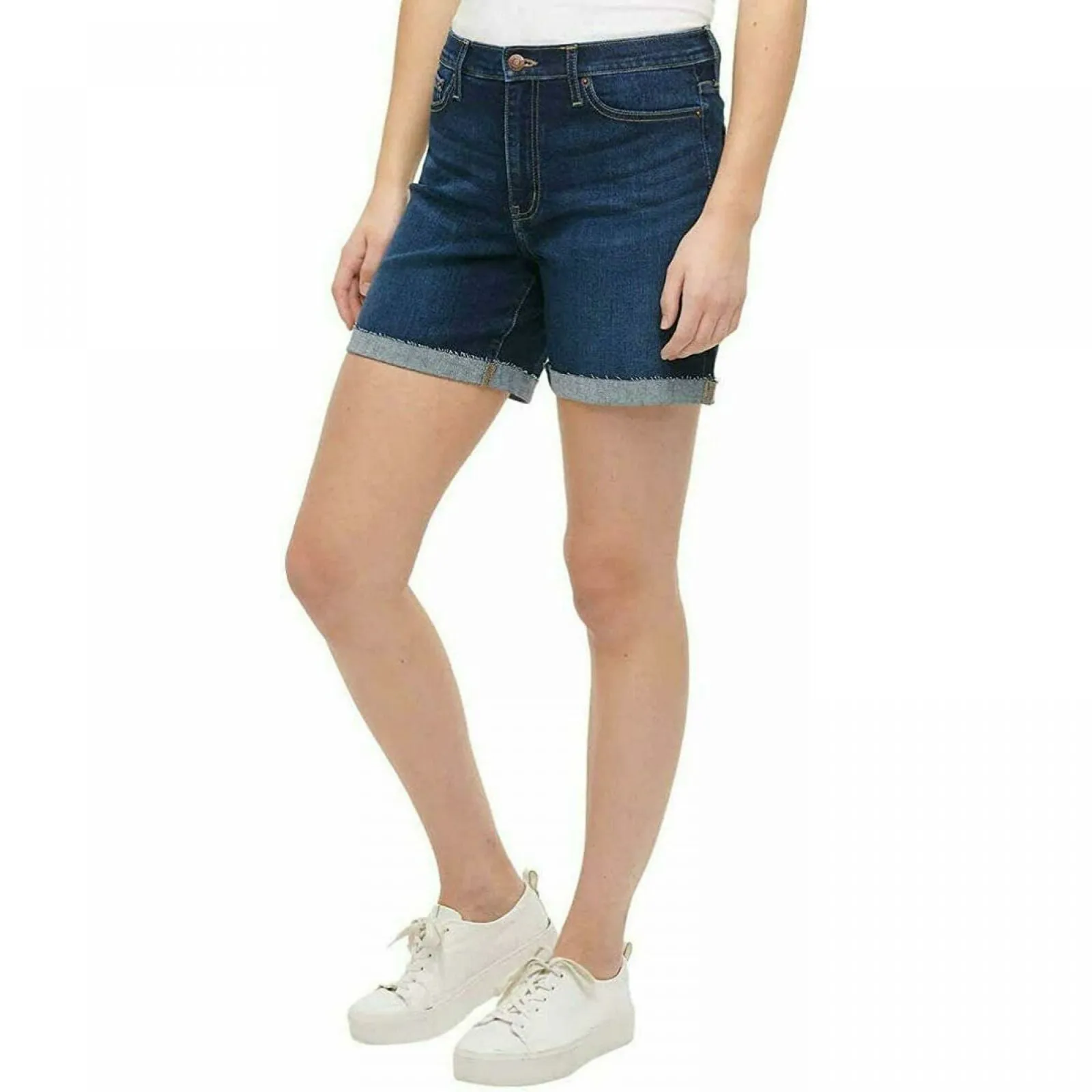 Calvin Klein Jeans Women's Stretch Denim Roll Cuff Jean Shorts