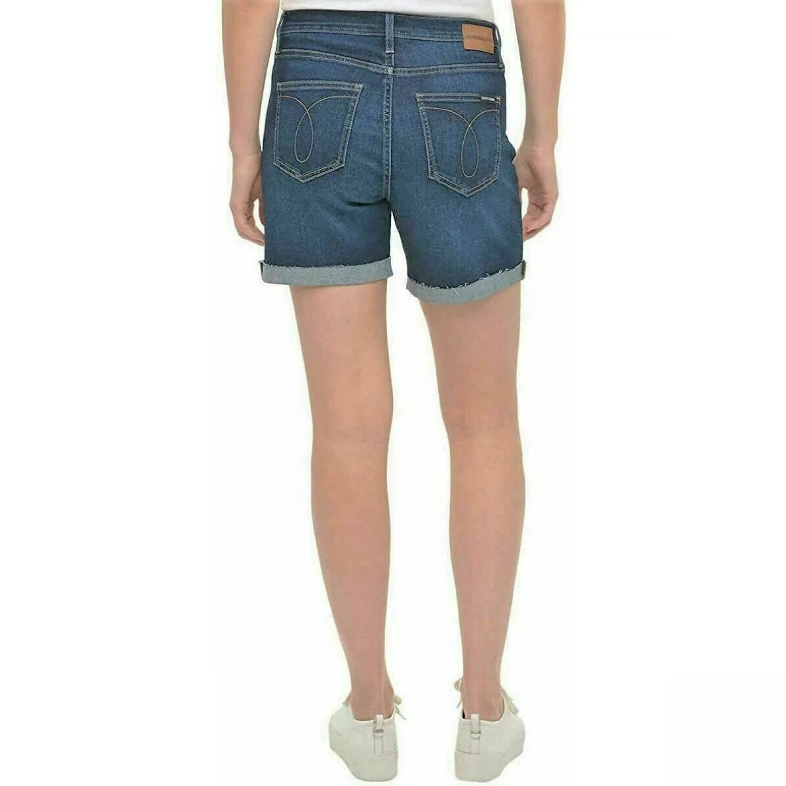 Calvin Klein Jeans Women's Stretch Denim Roll Cuff Jean Shorts