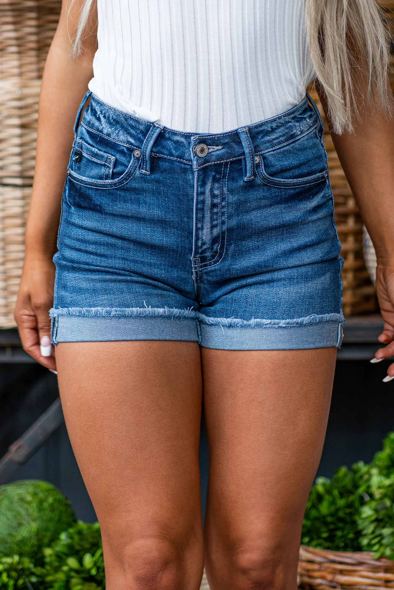Cameron High Rise Cuffed Hem Shorts