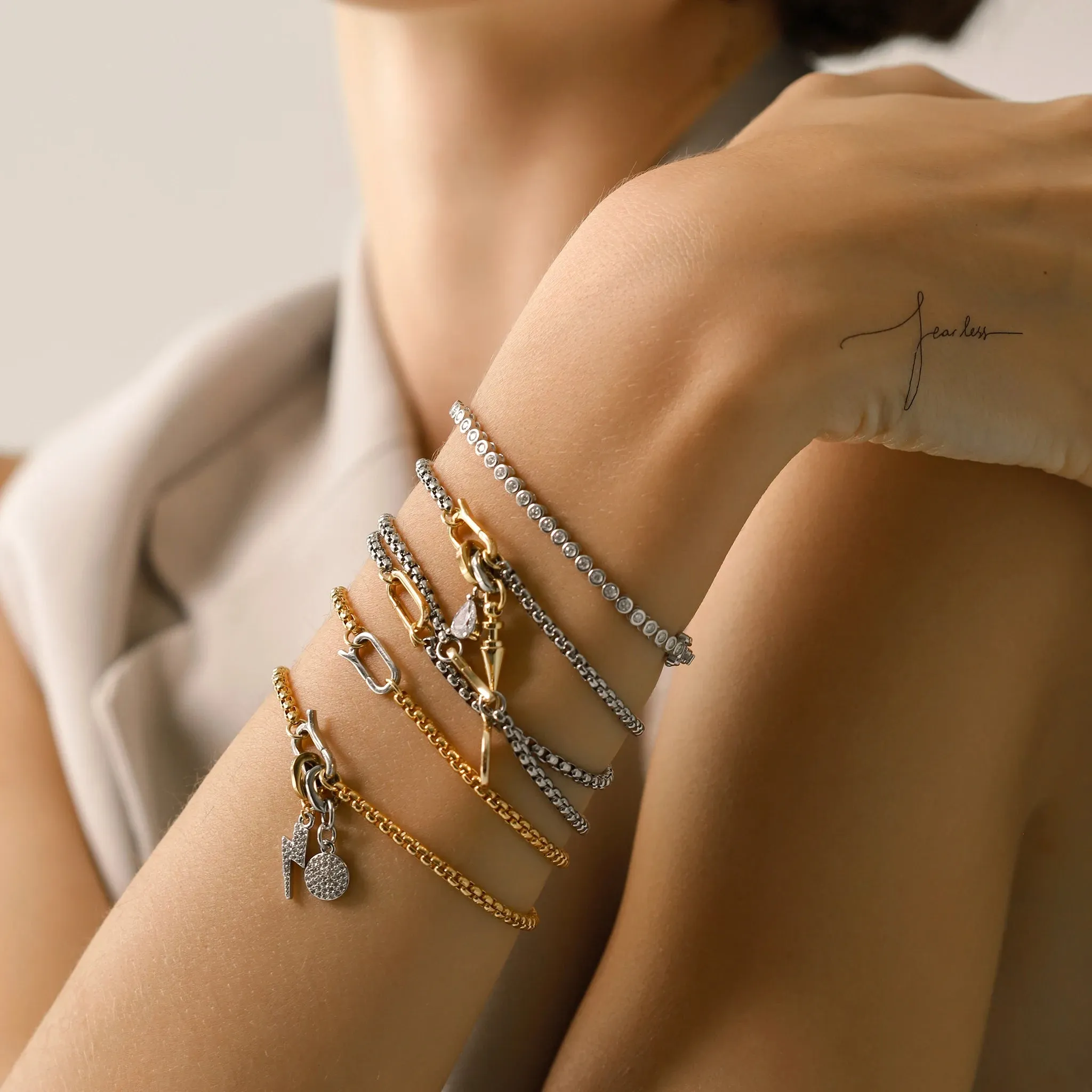 CAN OPENER STAR CHARM BRACELET