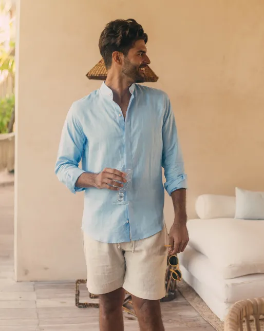 Capri Linen Bermudas - Beige