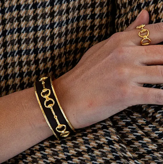 Capucine de Wulf Equestrian Snaffle Bit Cuff - Espresso