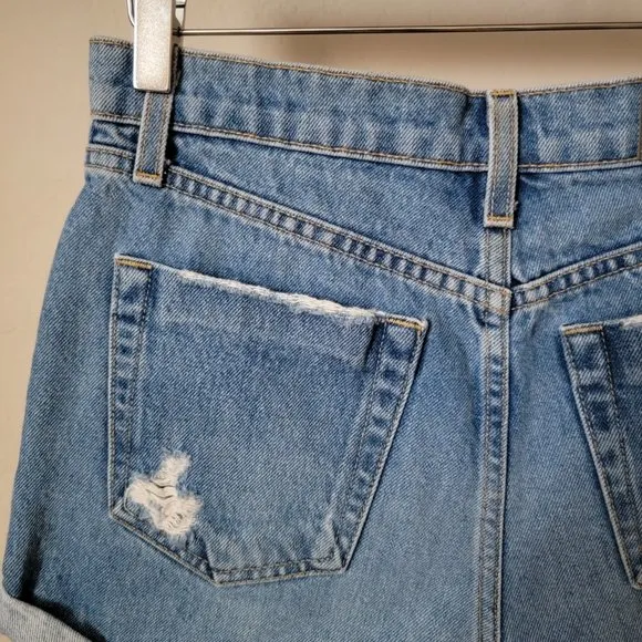 Carmar Distressed Rolled Cuff Denim Jean Shorts