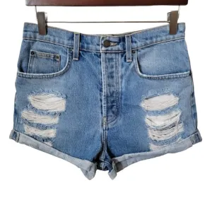 Carmar Distressed Rolled Cuff Denim Jean Shorts