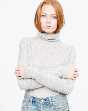 Cashmere Ribbed Turtle Neck