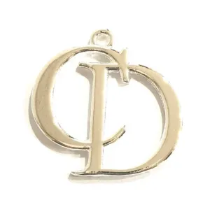 CD-Inspired Gold Alloy Charm – Luxe Designer Accent