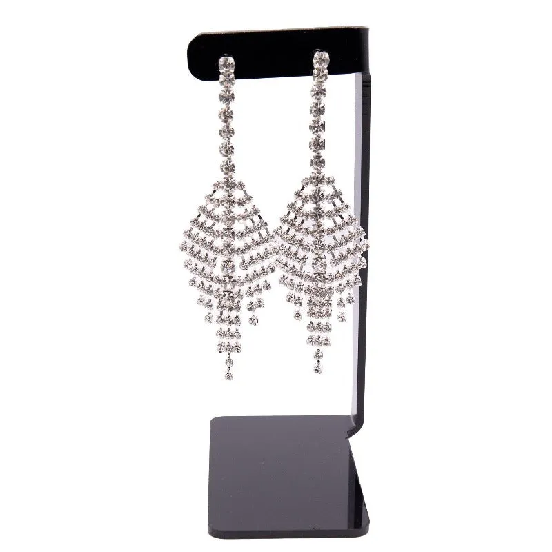 Centerpiece rhinestone earrings