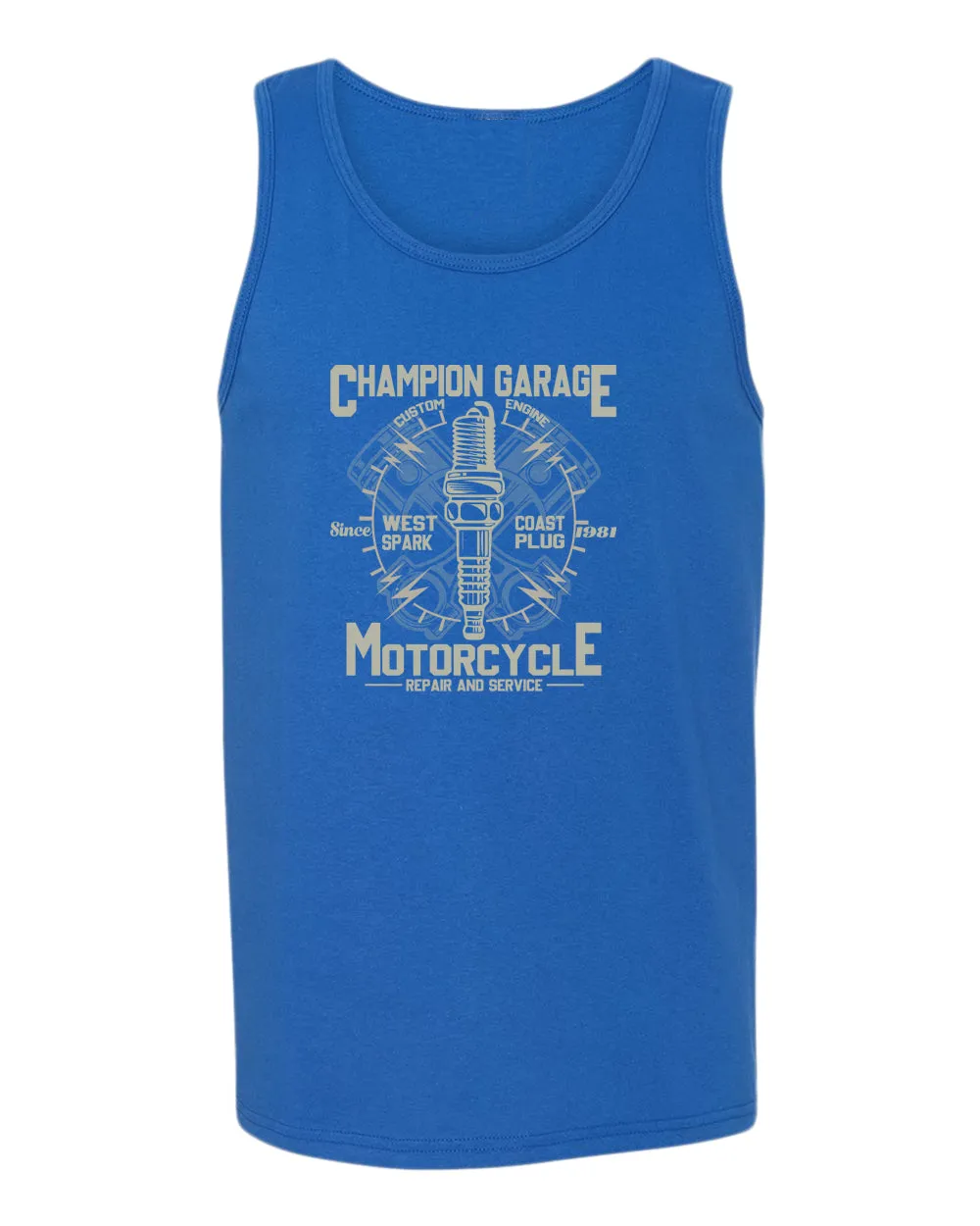 Champion garage motorcycle repair service tank top