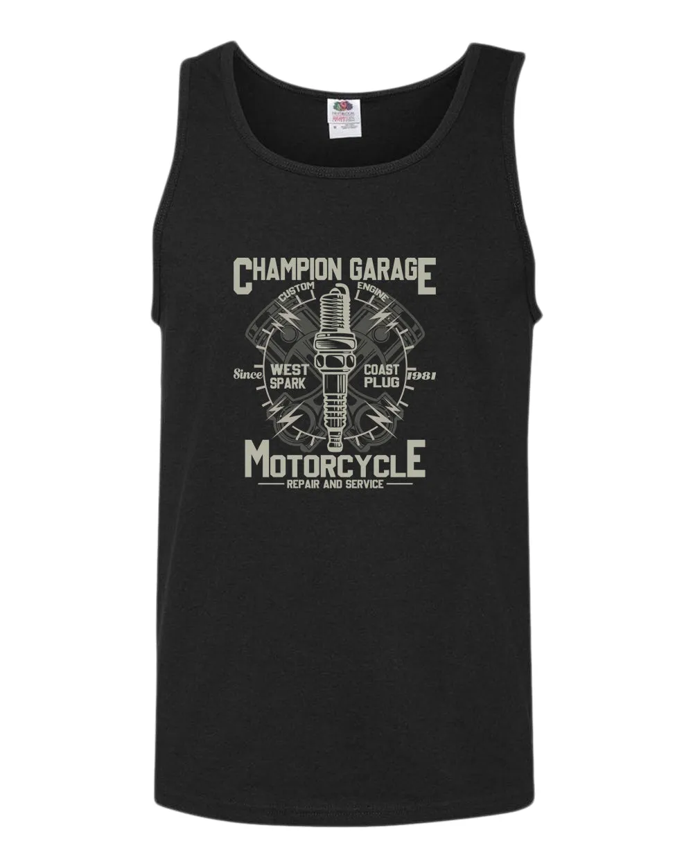 Champion garage motorcycle repair service tank top