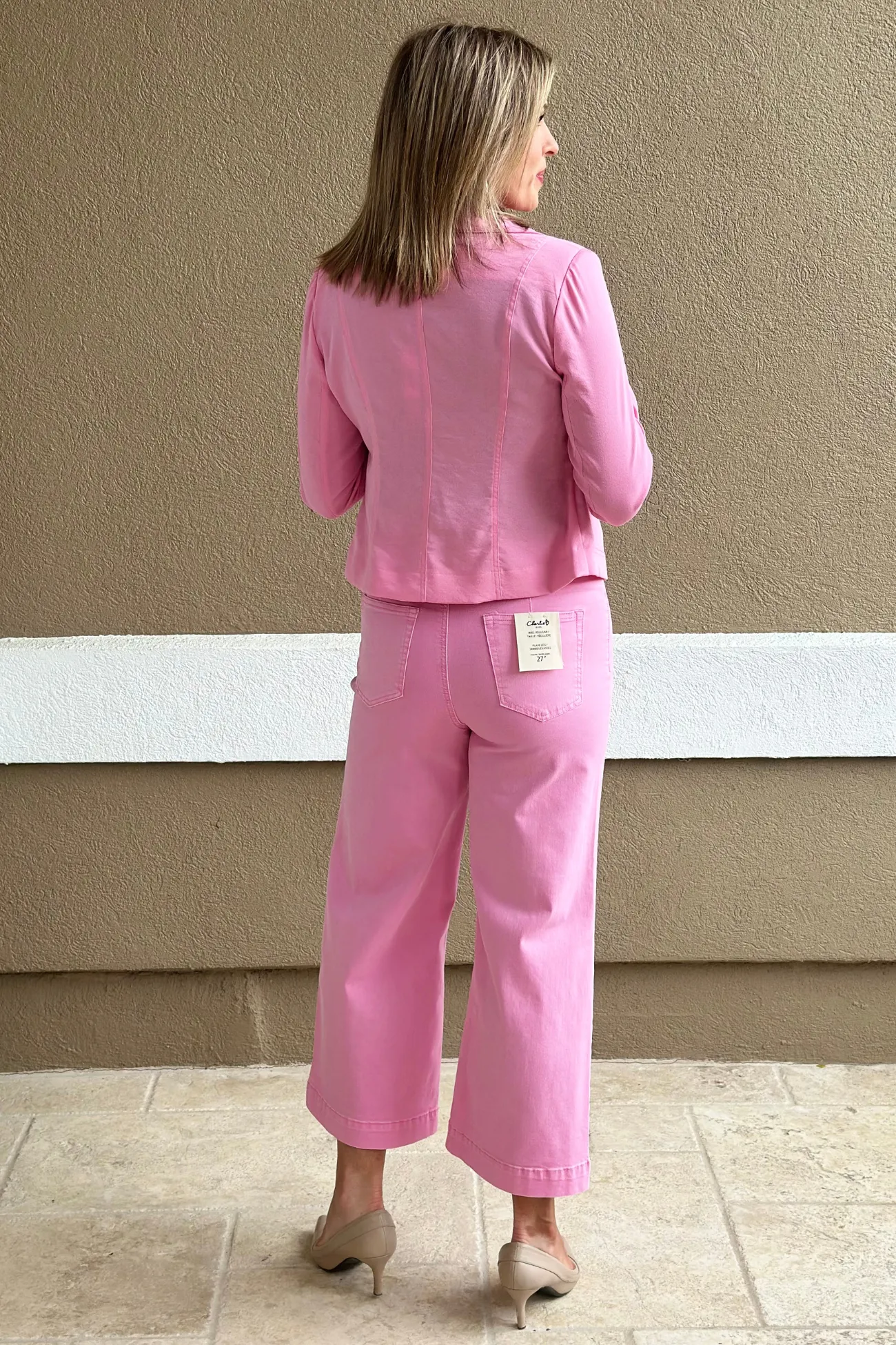 Charlie B Begonia Patch Pocket Flare Twill Pants