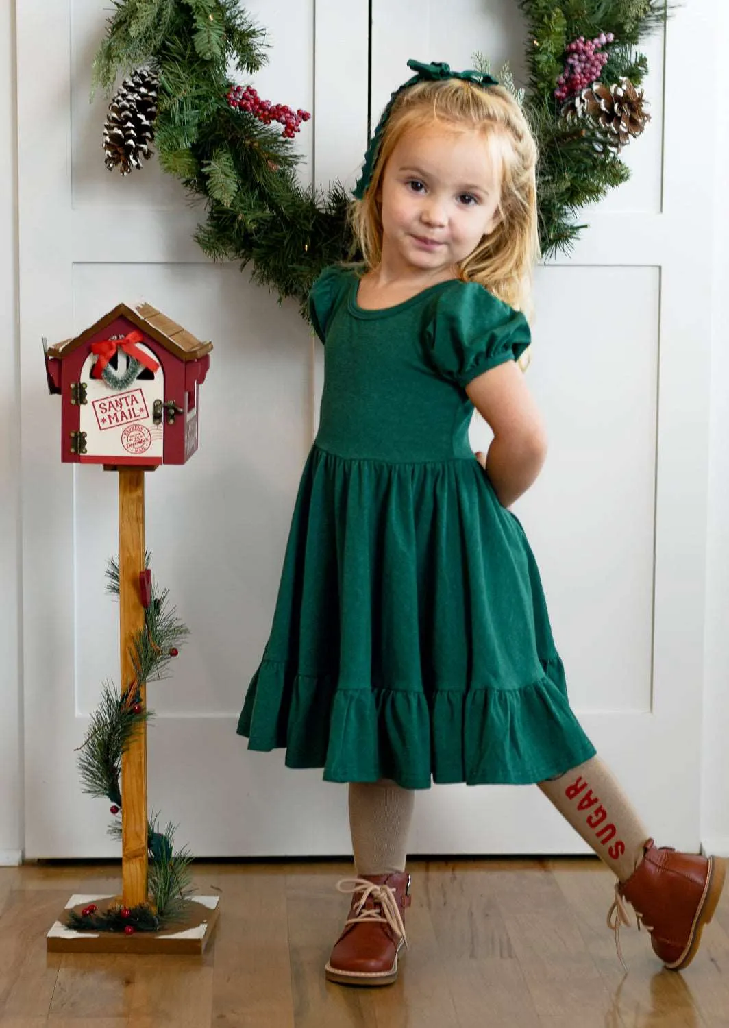 Charm Dress in Hunter