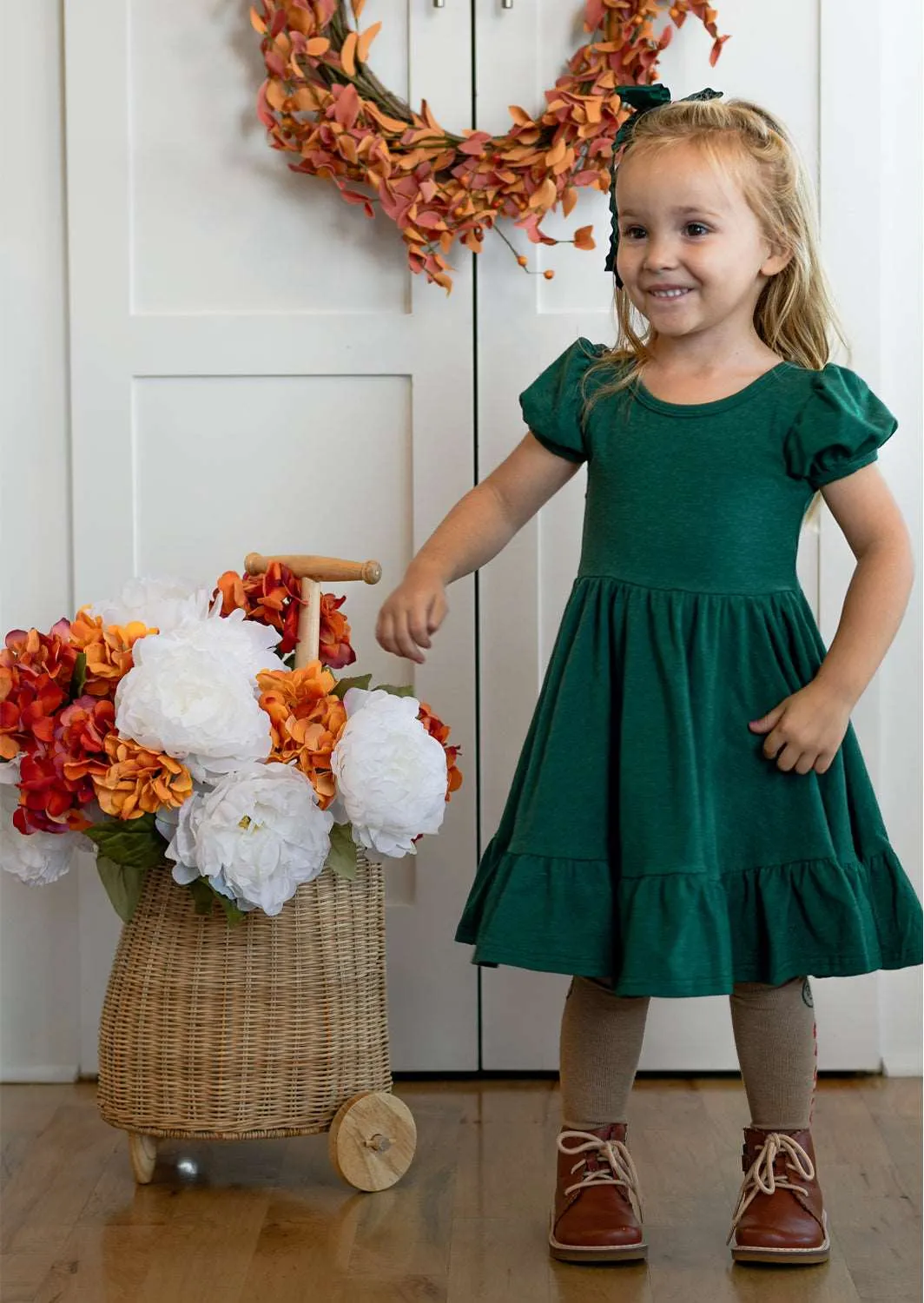 Charm Dress in Hunter