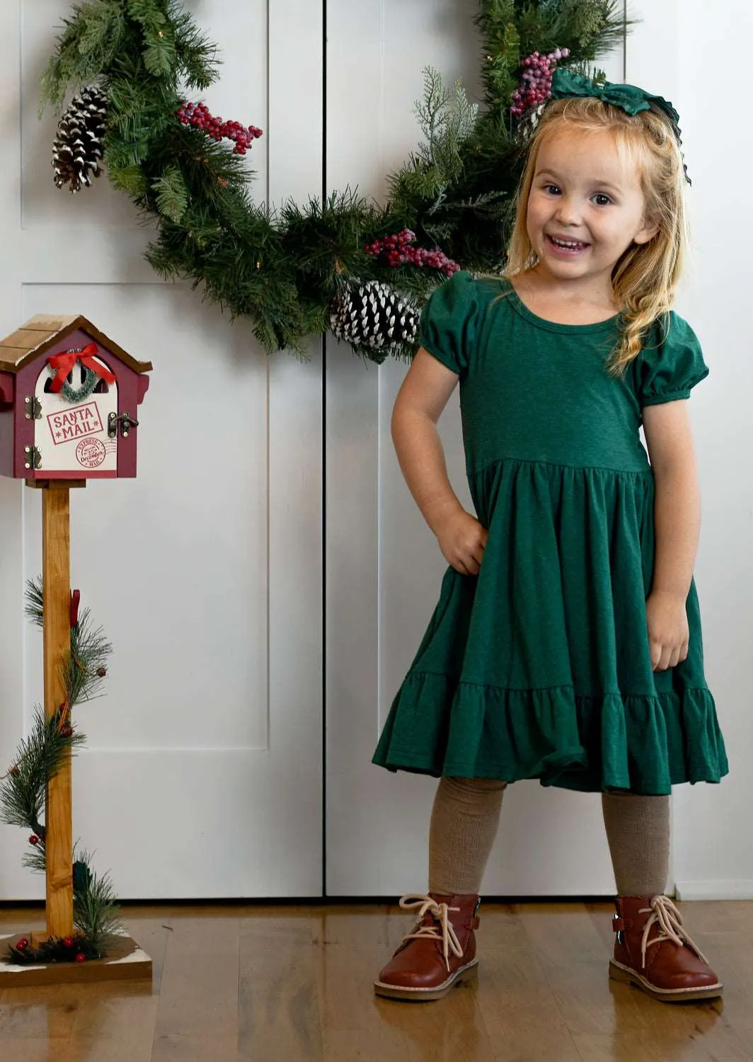 Charm Dress in Hunter