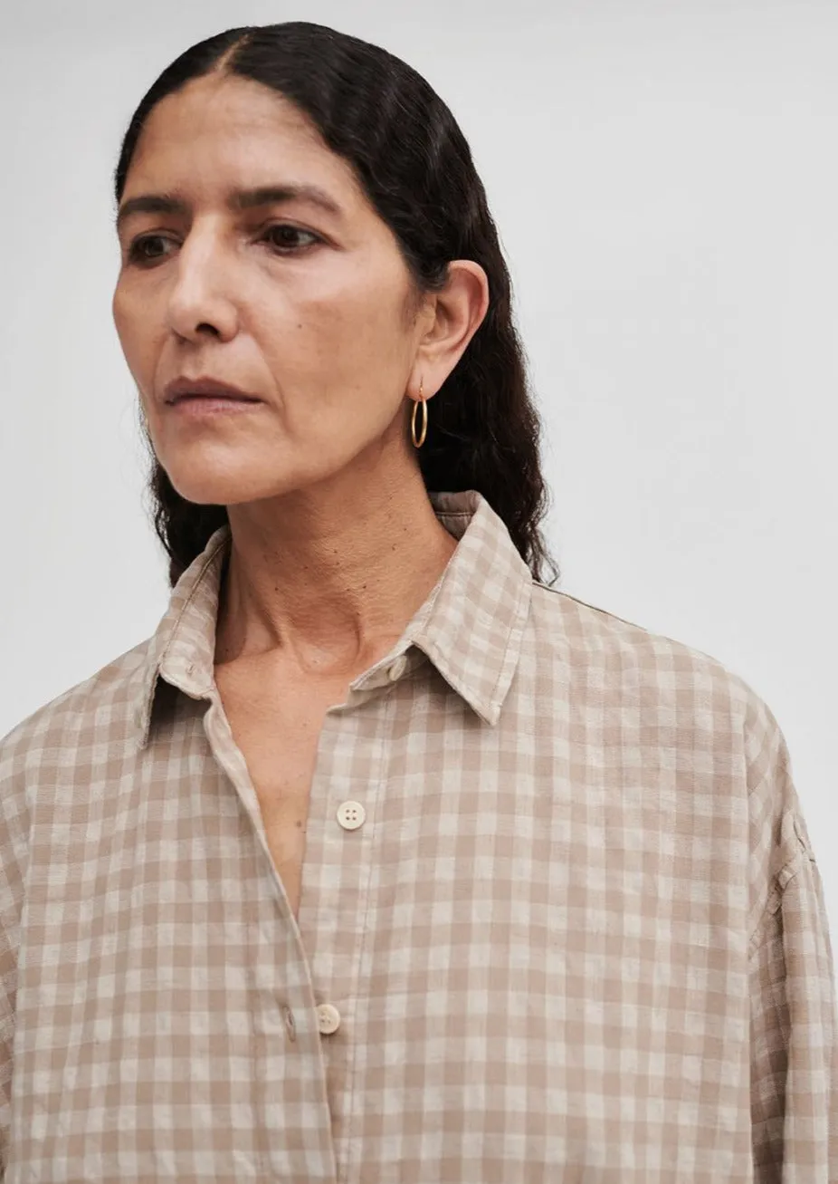 Checkered Shirt Dress, Nomad