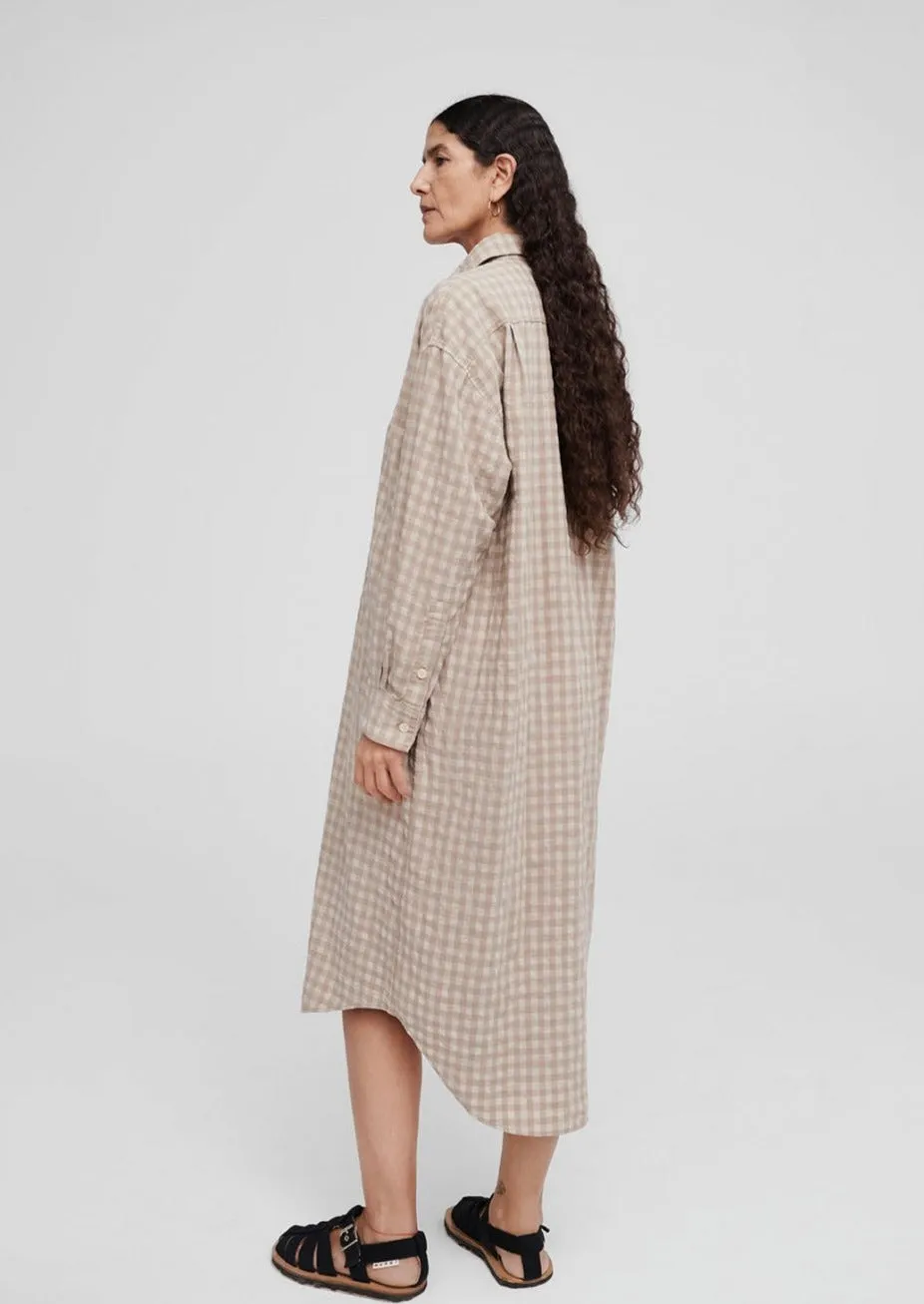 Checkered Shirt Dress, Nomad