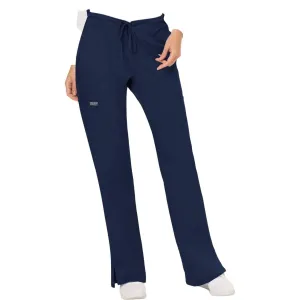 Cherokee Revolution WW120 Scrubs Pants Womens Mid Rise Flare Drawstring Navy