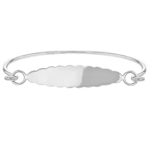 Children's Bangles:  Sterling Silver Cloud ID Bangle