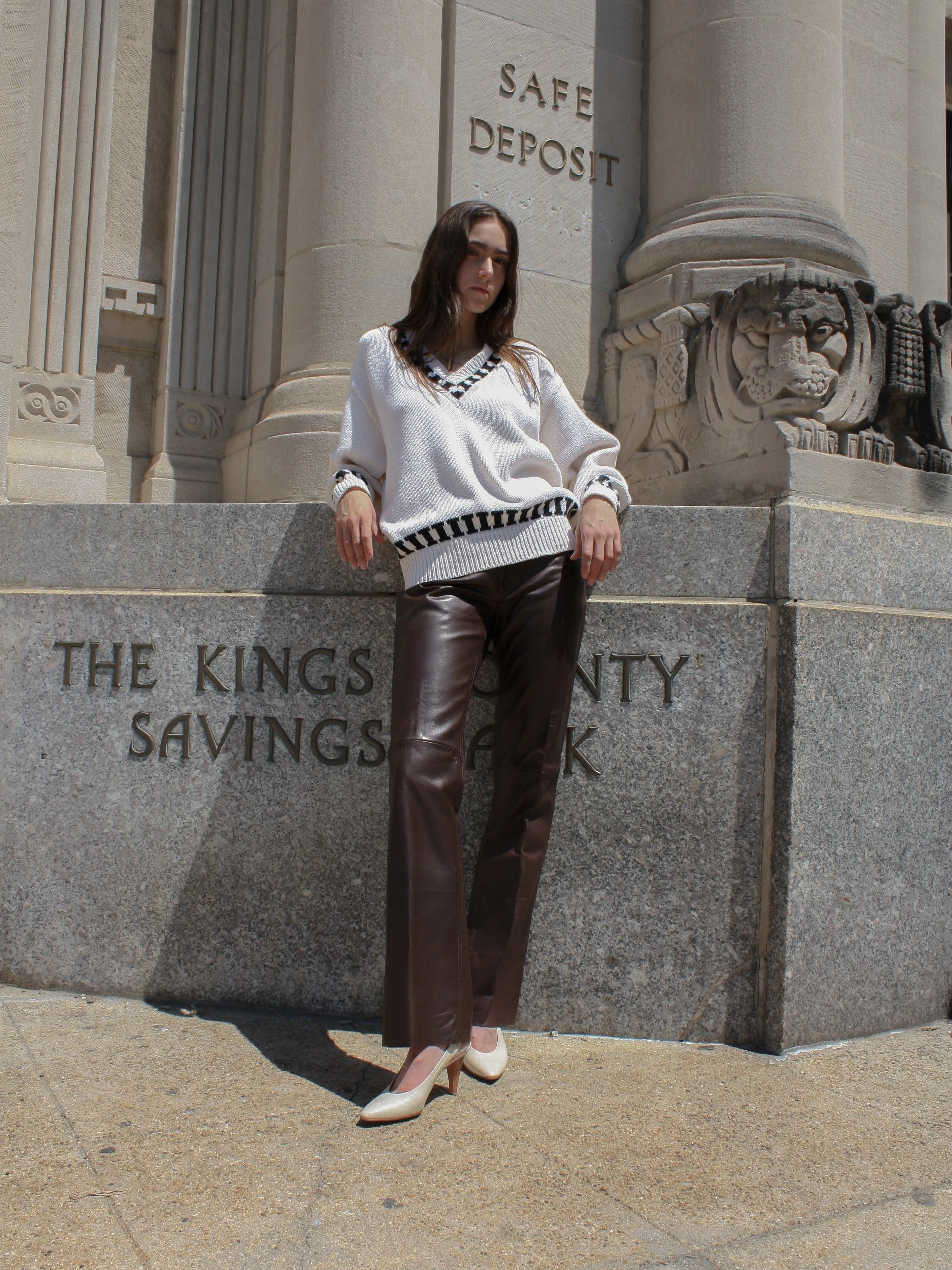 Chocolate Leather Flares