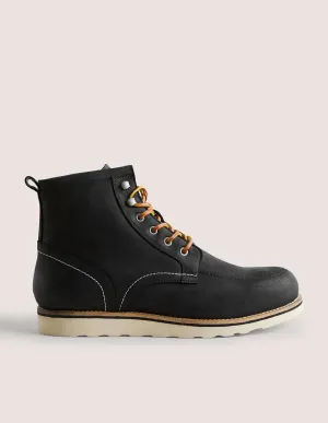 Chukka-Boots aus Leder-Schwarz