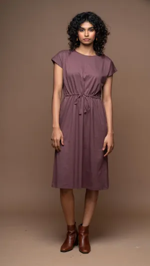 Cinch & go Jersey Dress - Plum