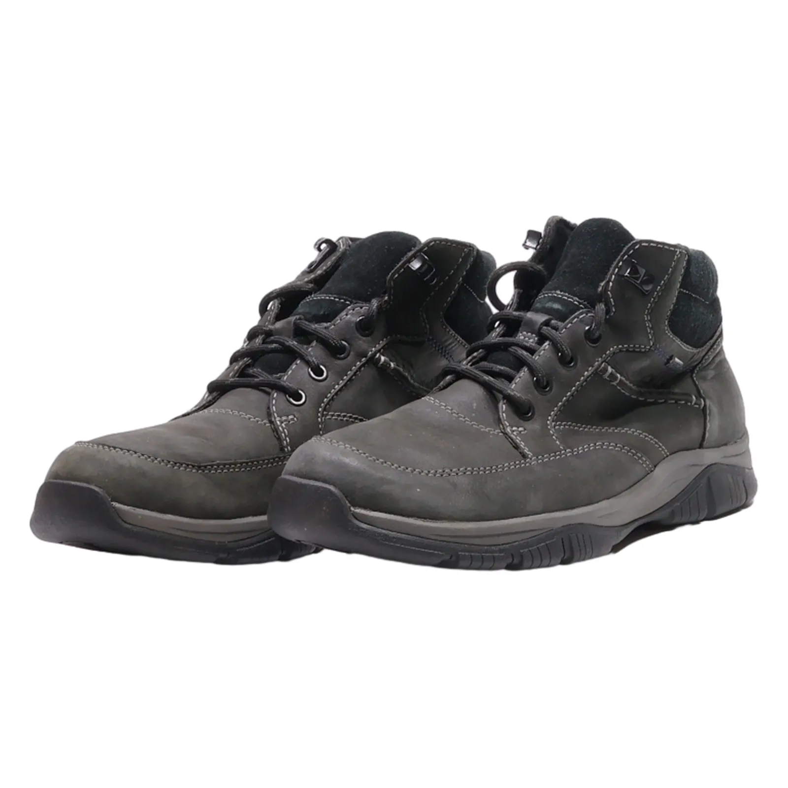 CLARKS Chukka Boots Grey Synthetic Mens UK 9