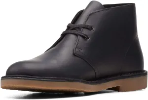 Clarks Men's Bushacre 3 Chukka Boot, Black Leather, 11.5 Wide