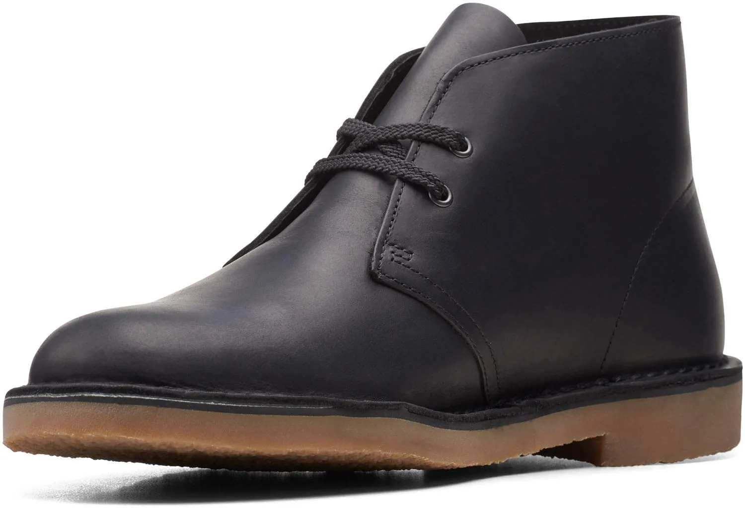 Clarks Men's Bushacre 3 Chukka Boot, Black Leather, 11.5 Wide