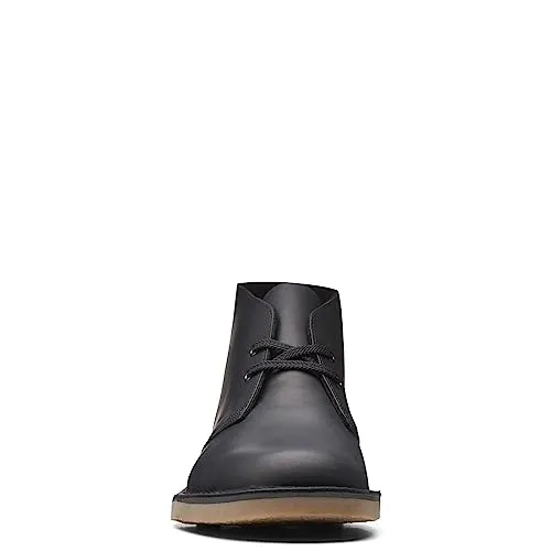 Clarks Men's Bushacre 3 Chukka Boot, Black Leather, 9