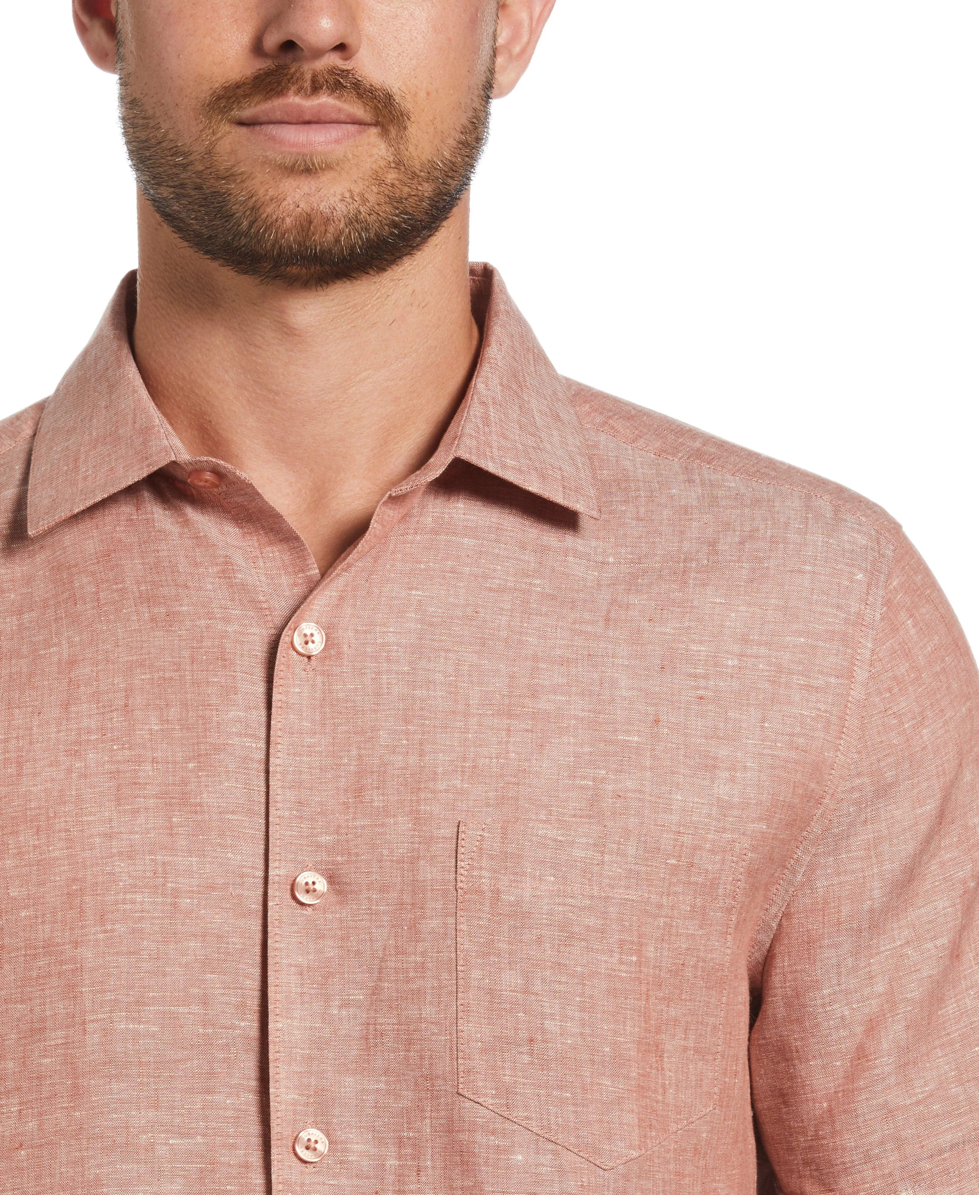 Classic Two-Tone Linen Shirt