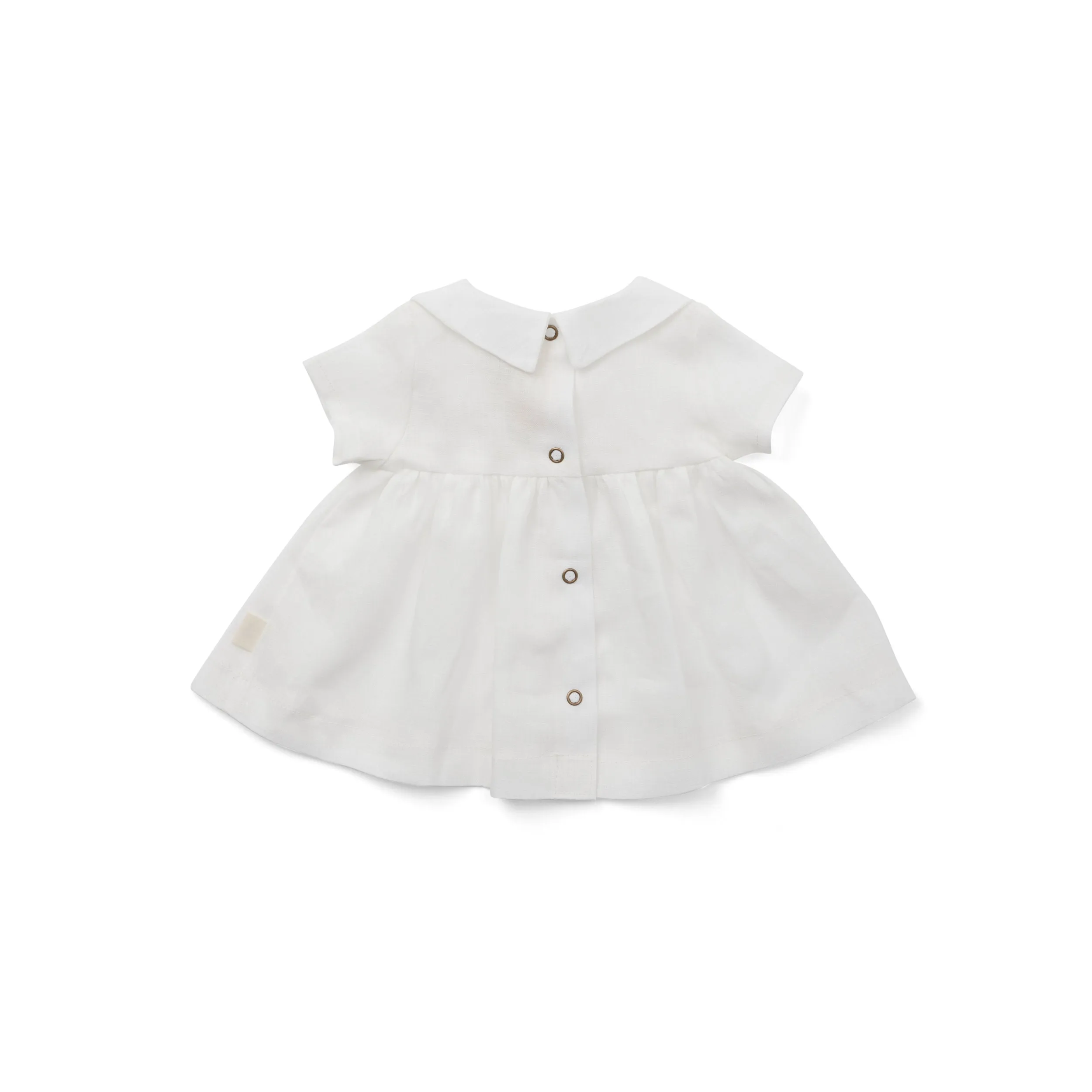 Claudine Dress - White linen