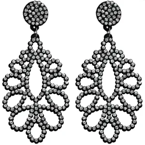 Clear Chandelier Teardrop Felt Earrings