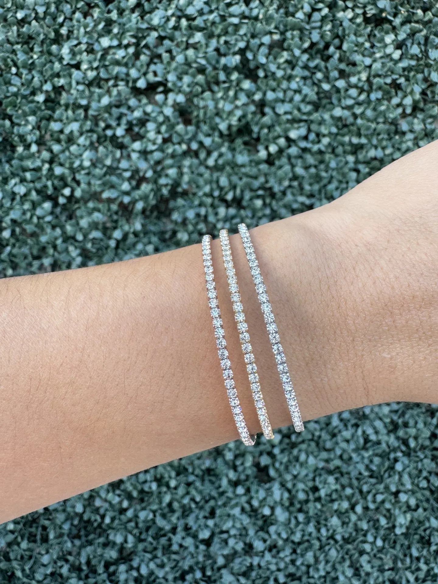 Clear CZ Bangle | White Gold